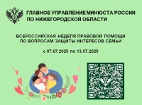 Всероссийская неделя правовой помощи по вопросам защиты интересов семьи