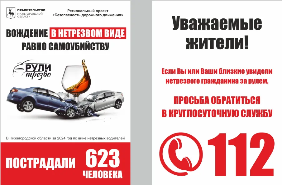 Вождение в нетрезвом виде!
