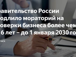 Правительство России отменило плановые проверки до 2030 года.